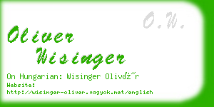 oliver wisinger business card